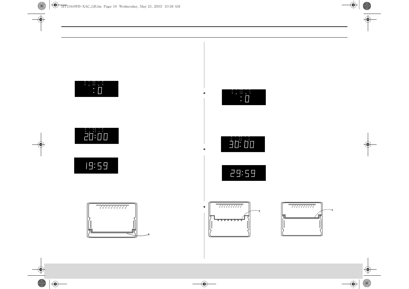 Warming, Top browning, Operation | Samsung MT1044CB User Manual | Page 16 / 36