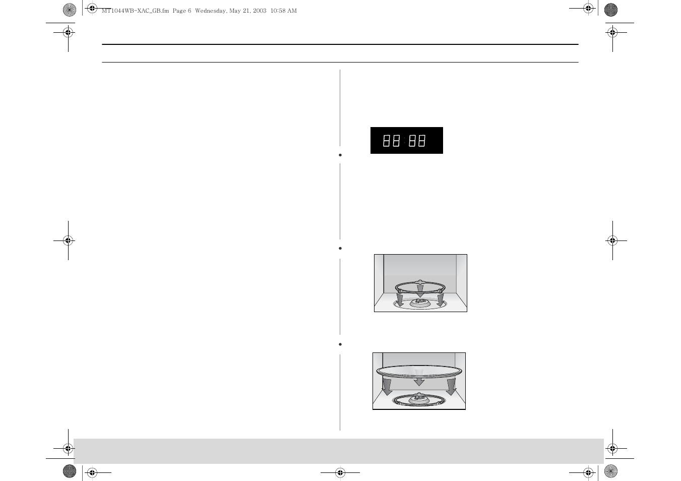 Warranty and service information, Setting up, Your new toast & bake microwave oven | Samsung MT1044CB User Manual | Page 6 / 36