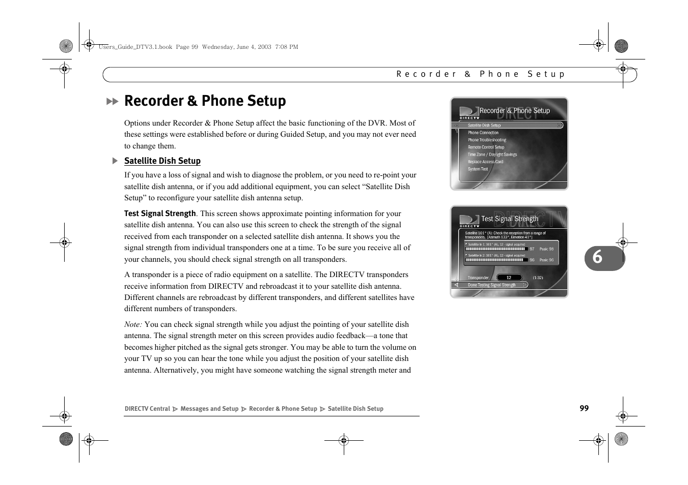 Recorder & phone setup | Samsung SIR-S4080R User Manual | Page 108 / 175