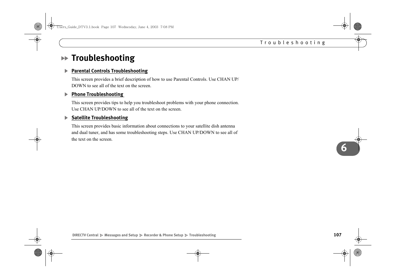 Troubleshooting | Samsung SIR-S4080R User Manual | Page 116 / 175