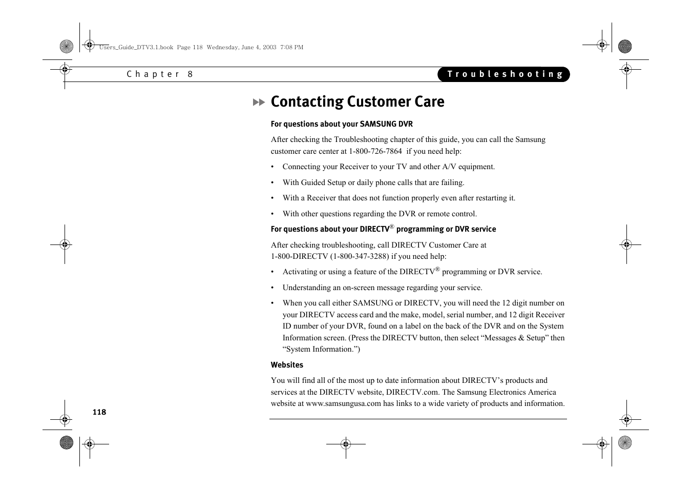 Contacting customer care | Samsung SIR-S4080R User Manual | Page 127 / 175