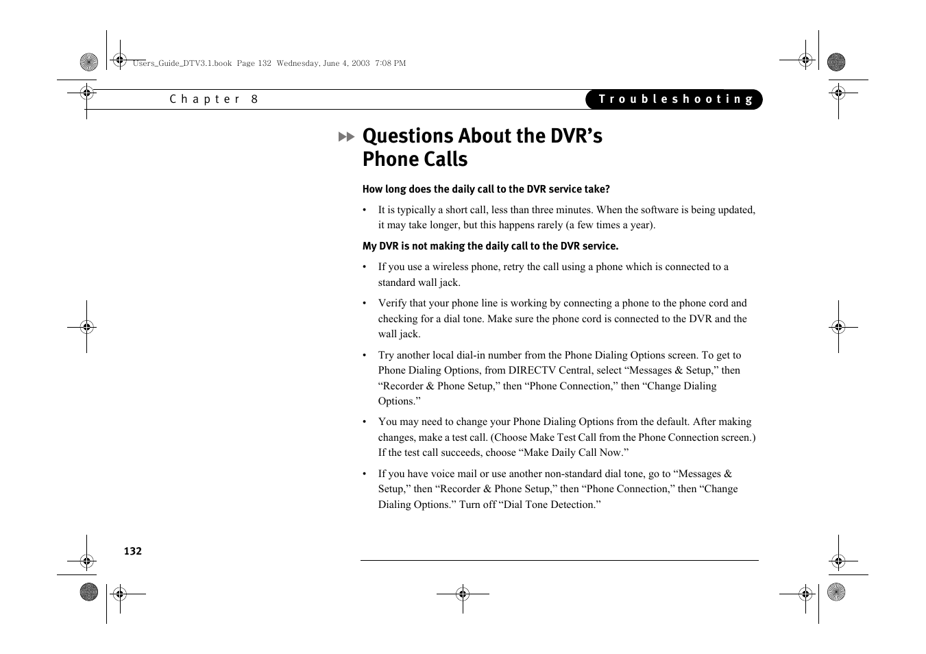 Questions about the dvr's phone calls, Questions about the dvr’s phone calls | Samsung SIR-S4080R User Manual | Page 141 / 175