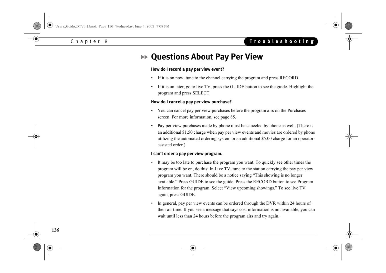 Questions about pay per view | Samsung SIR-S4080R User Manual | Page 145 / 175