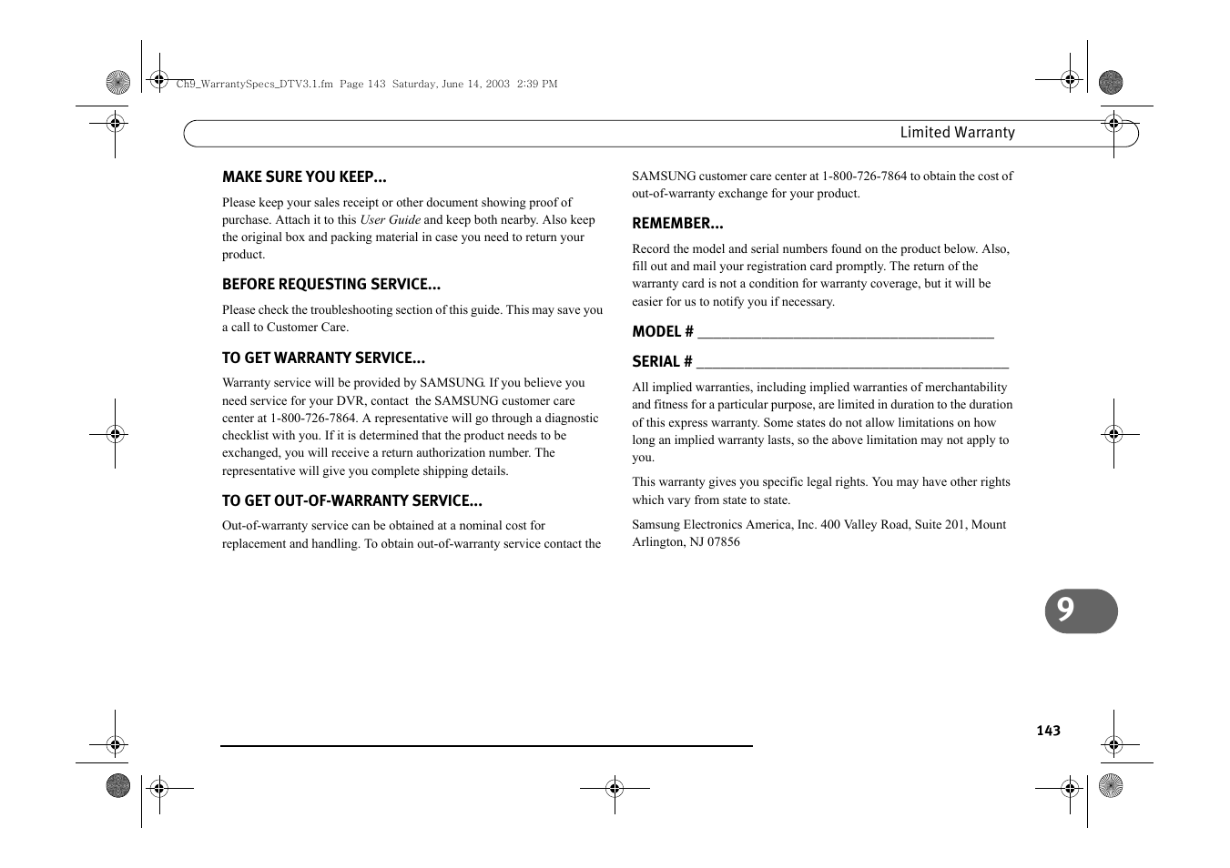 Samsung SIR-S4080R User Manual | Page 152 / 175