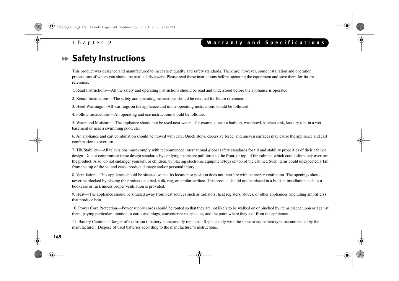 Safety instructions | Samsung SIR-S4080R User Manual | Page 157 / 175