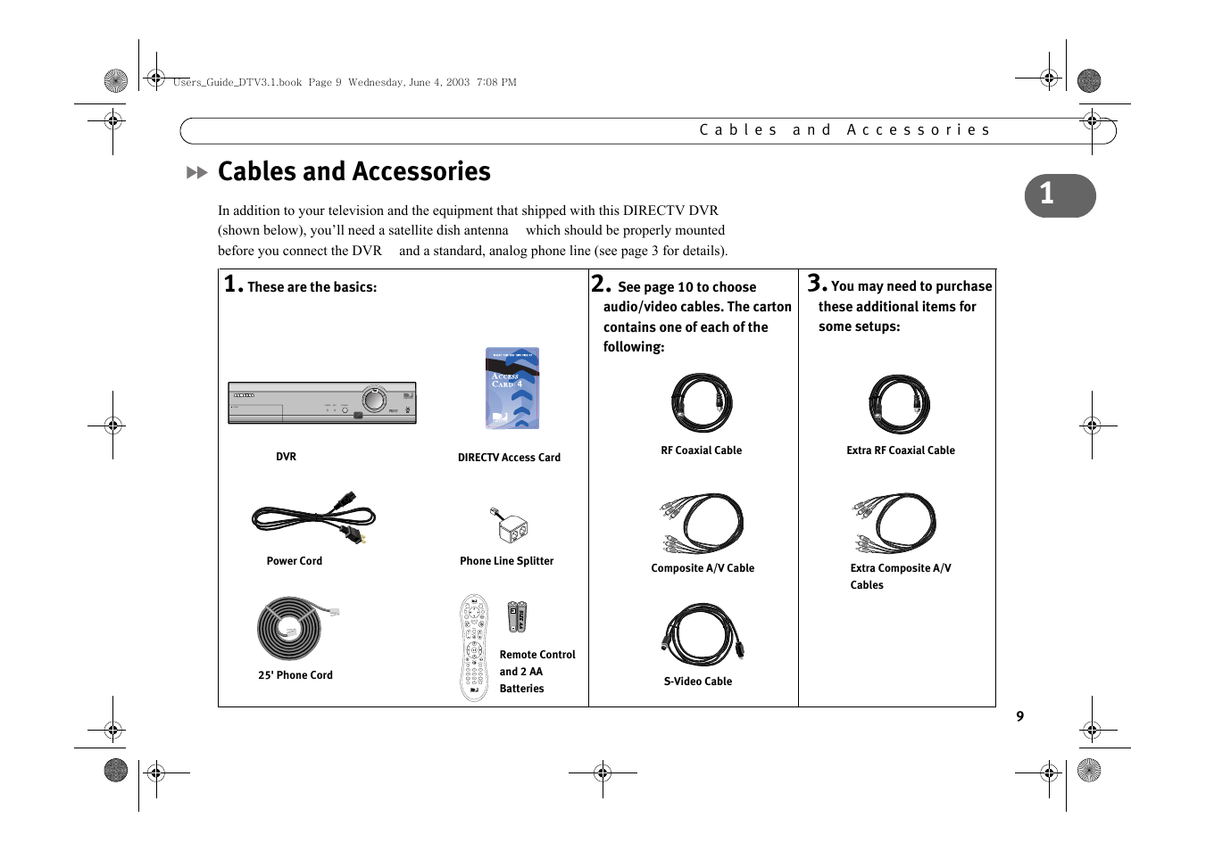 Cables and accessories | Samsung SIR-S4080R User Manual | Page 18 / 175