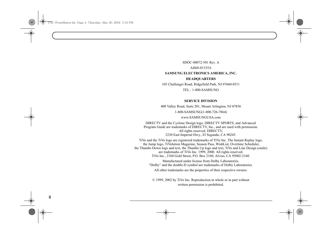 Samsung SIR-S4080R User Manual | Page 3 / 175