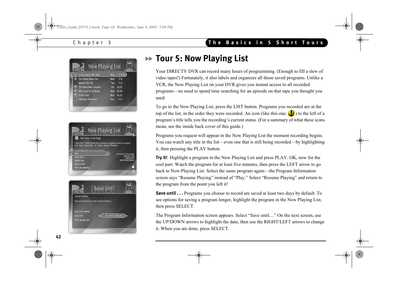 Tour 5: now playing list | Samsung SIR-S4080R User Manual | Page 51 / 175