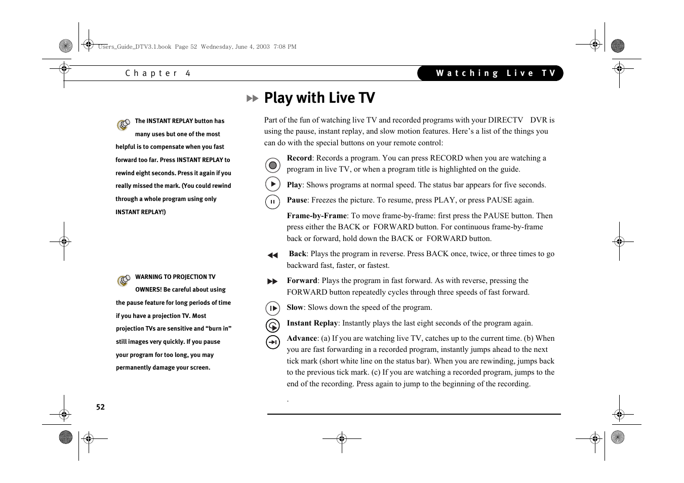 Play with live tv | Samsung SIR-S4080R User Manual | Page 61 / 175