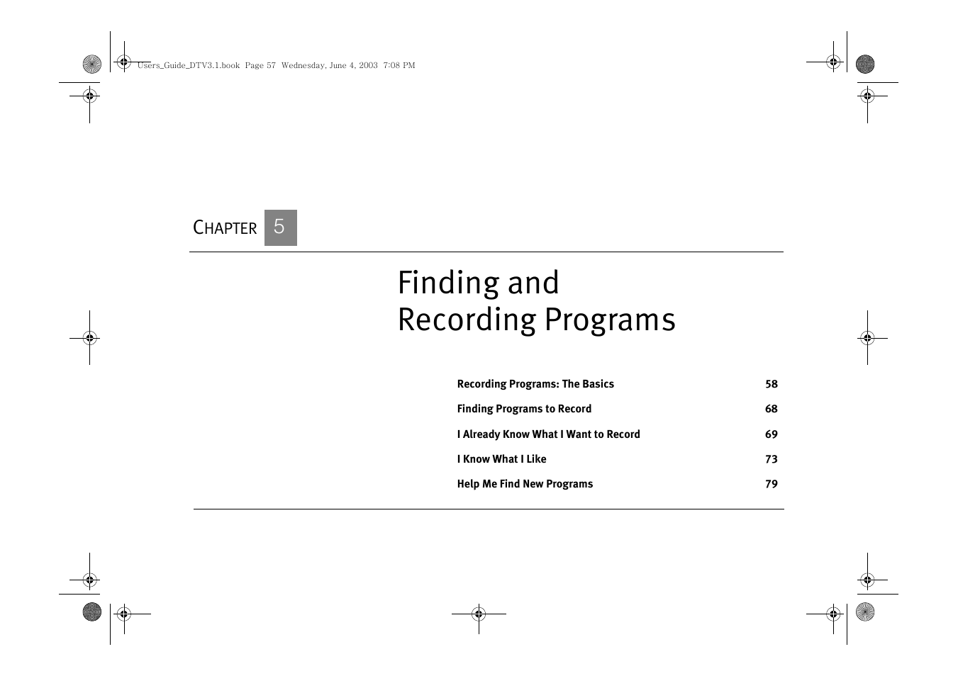 Chapter 5 finding and recording programs, Finding and recording programs | Samsung SIR-S4080R User Manual | Page 66 / 175