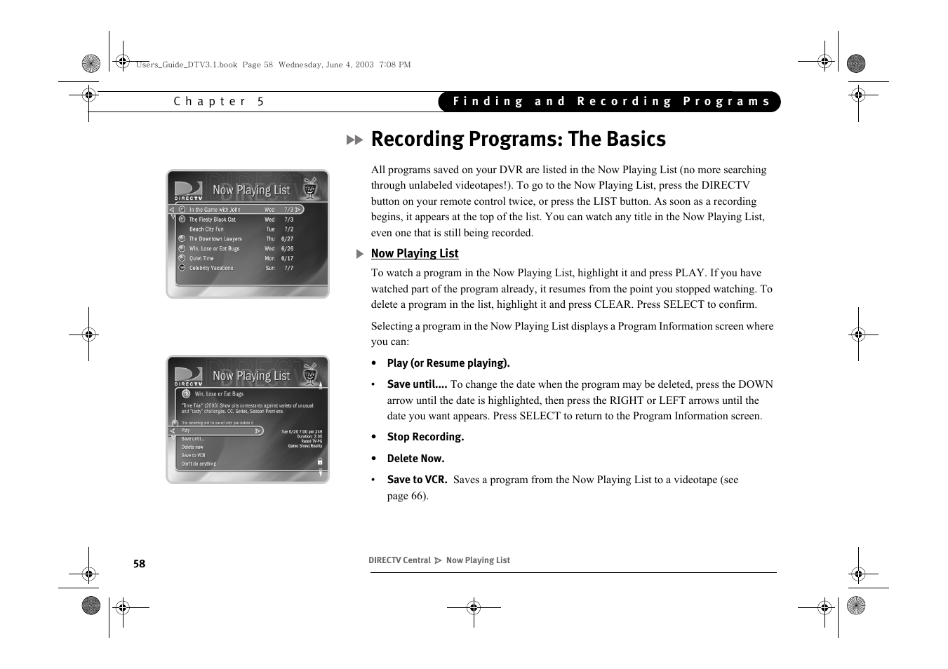 Recording programs: the basics | Samsung SIR-S4080R User Manual | Page 67 / 175
