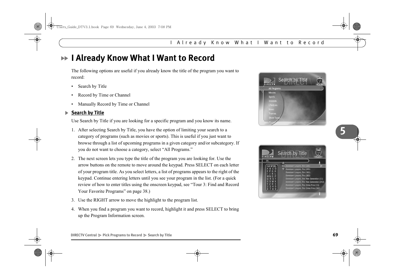 I already know what i want to record | Samsung SIR-S4080R User Manual | Page 78 / 175