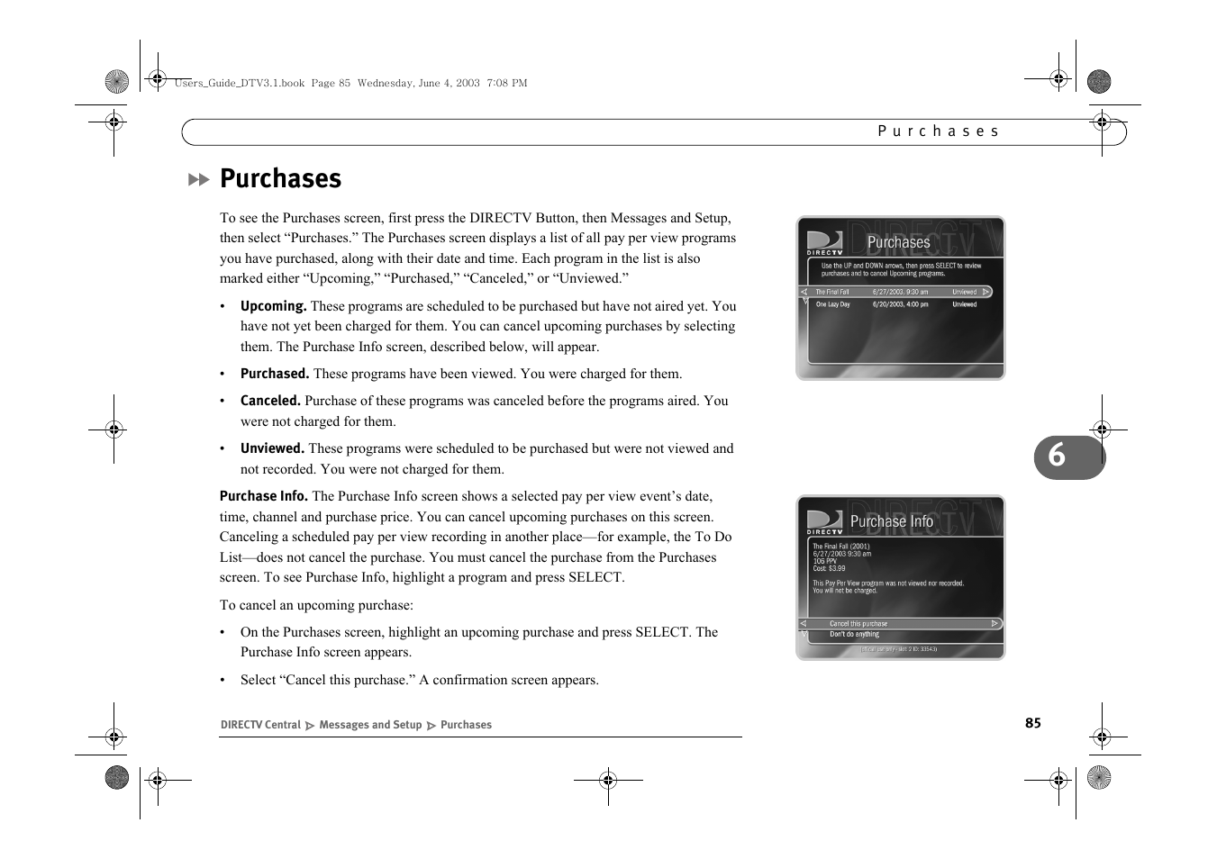 Purchases | Samsung SIR-S4080R User Manual | Page 94 / 175