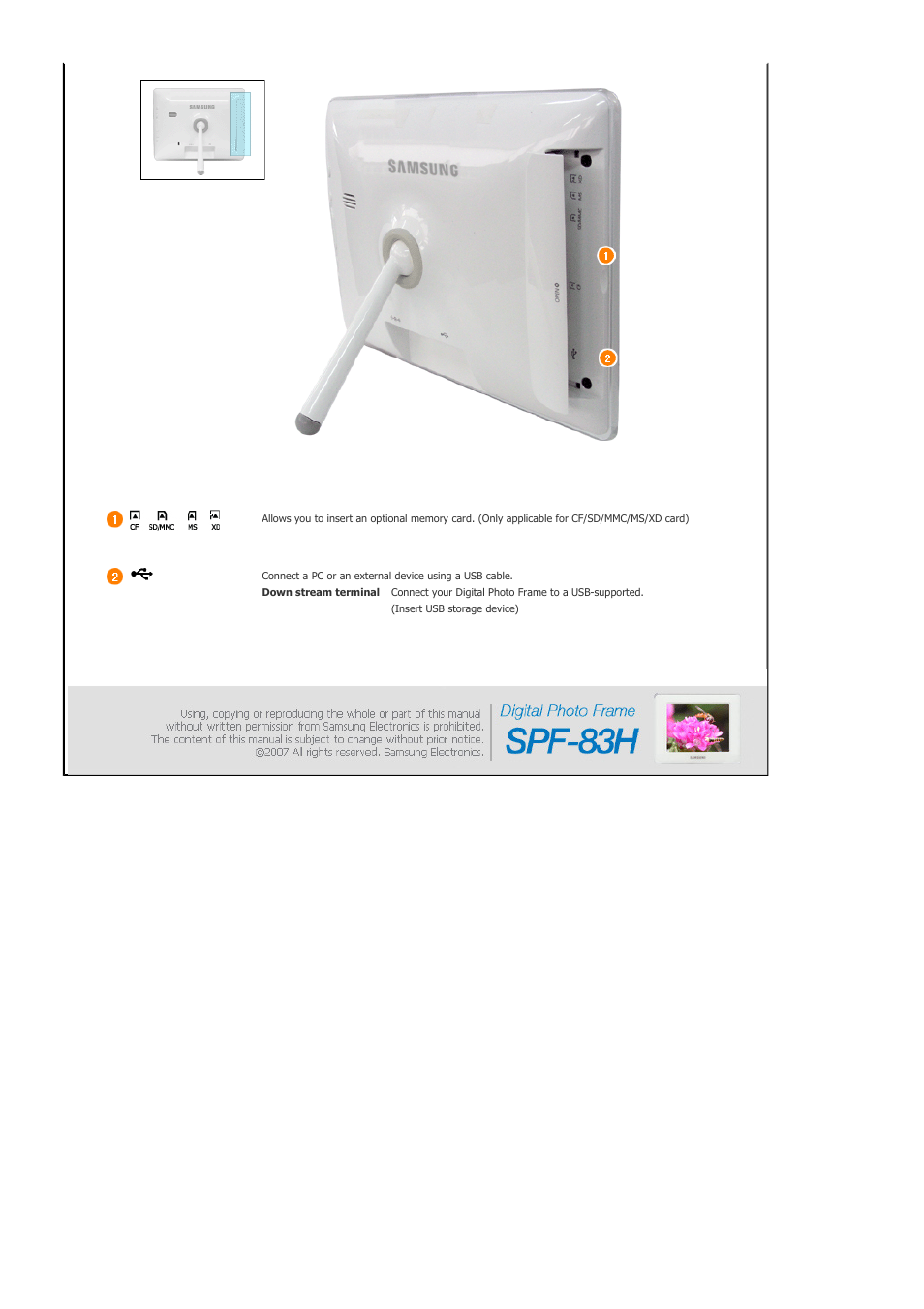 Samsung SPF-83H User Manual | Page 11 / 27