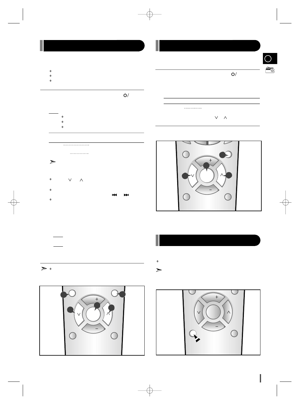 Searching for and storing the radio stations, Selecting a stored station, Improving radio reception | Samsung EV-1S User Manual | Page 15 / 23