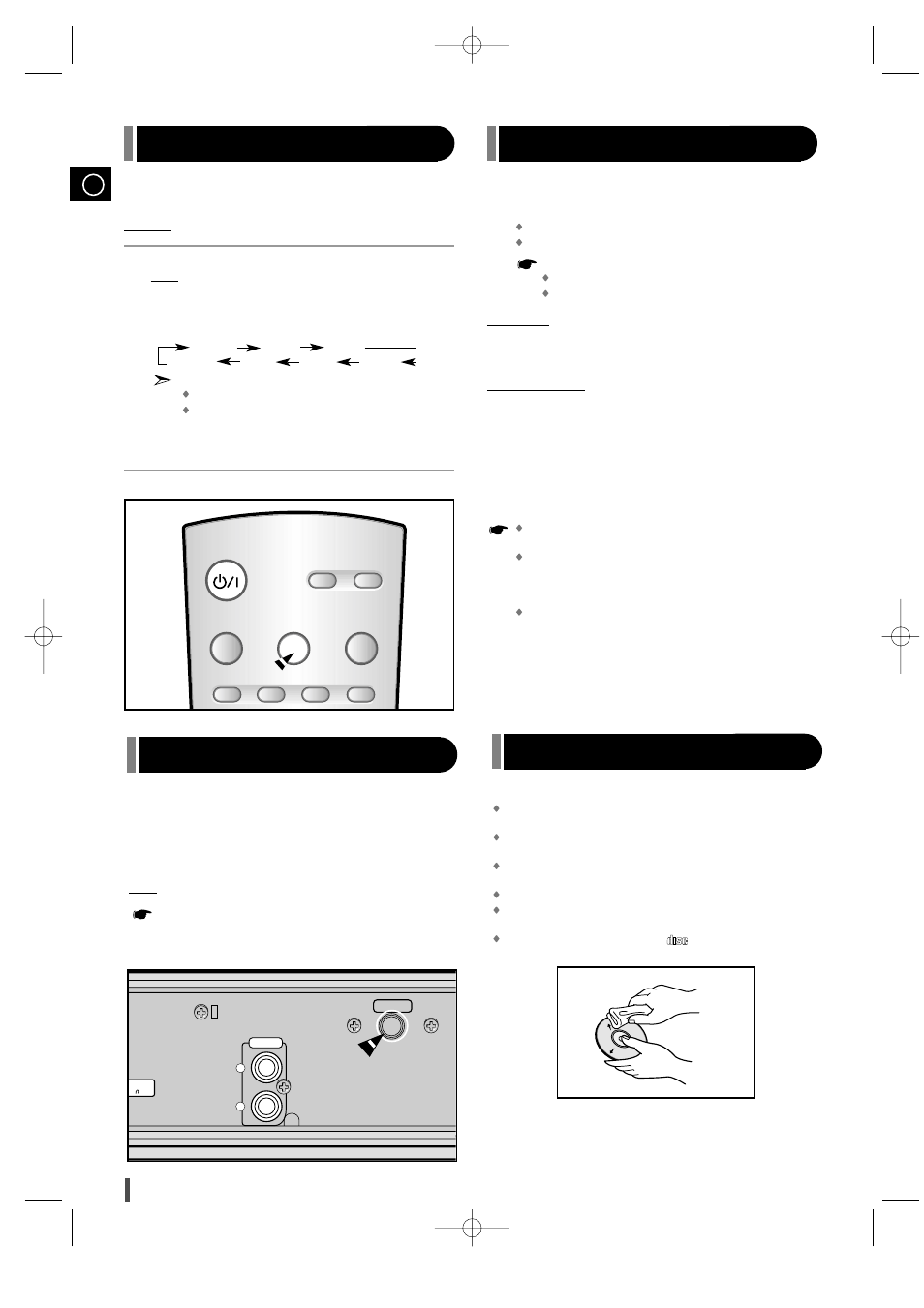 Setting the system to switch off automatically, Cleaning your ultra slim audio system, Connecting headphones | Precautions when using compact discs, Precautions when using com- pact discs | Samsung EV-1S User Manual | Page 20 / 23