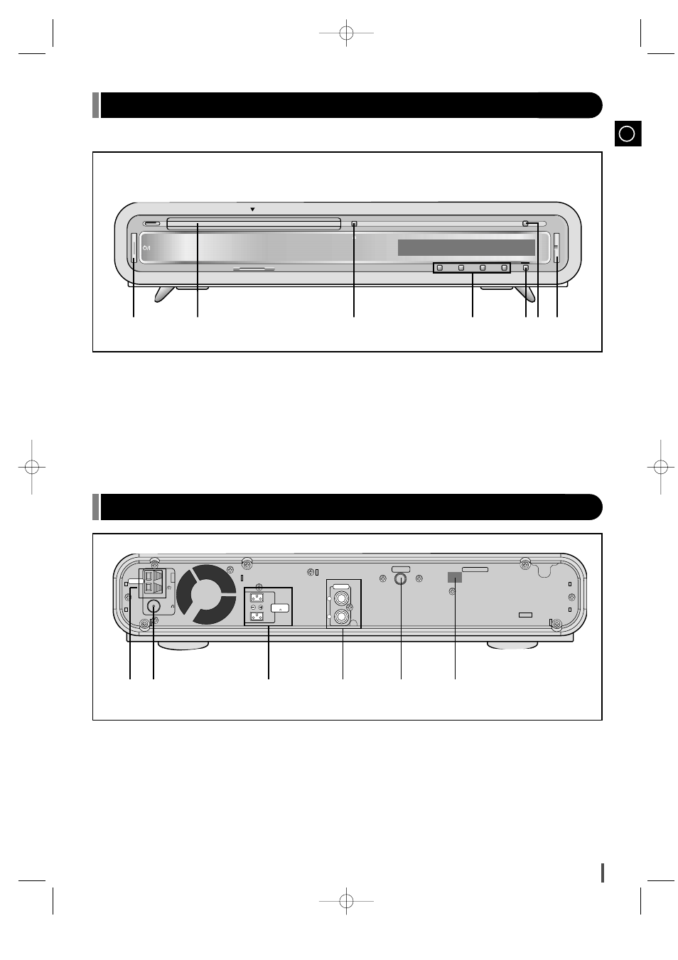 Front panel view, Rear panel view, Front panel view rear panel view | Samsung EV-1S User Manual | Page 5 / 23