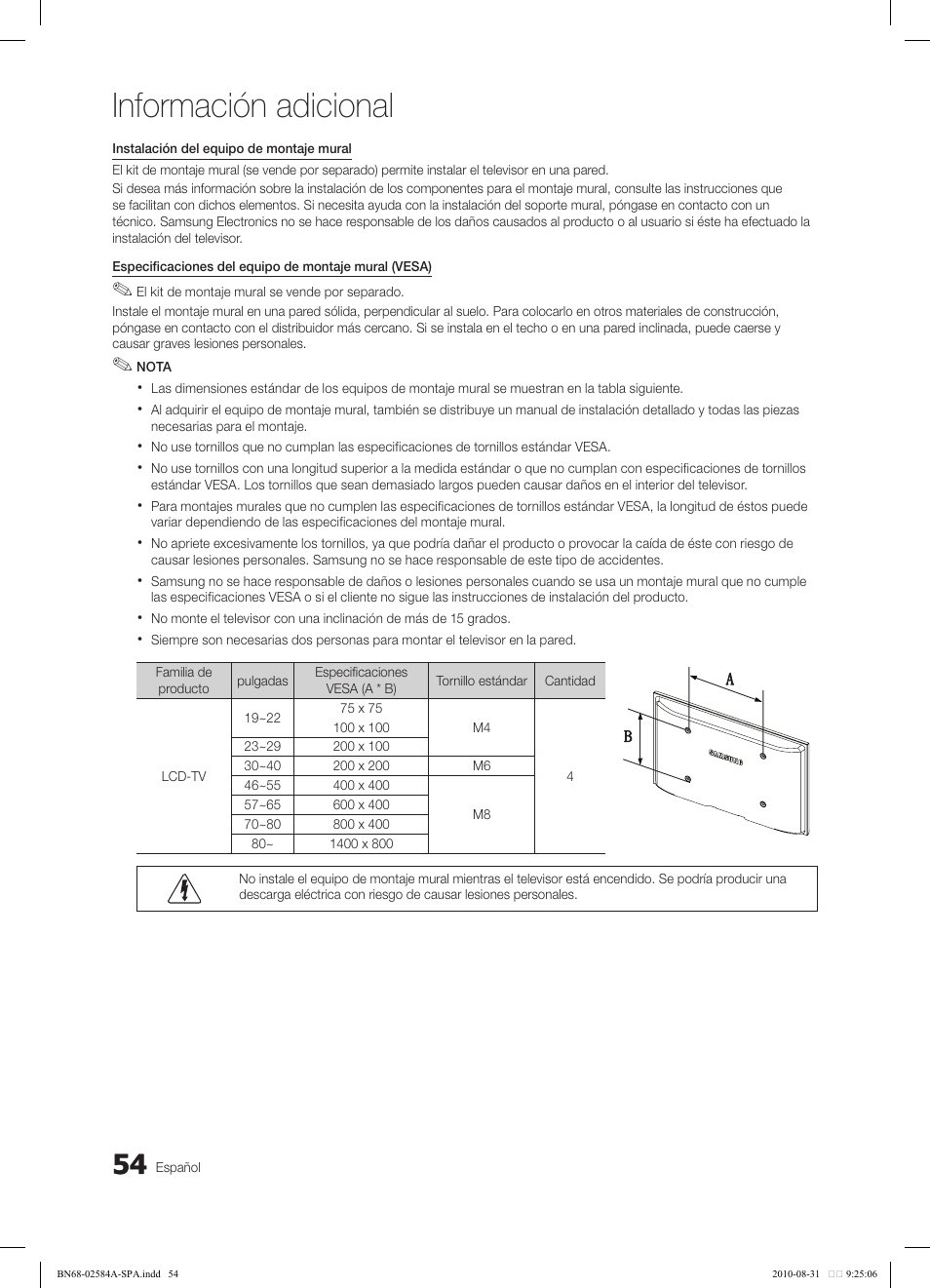Información adicional | Samsung 750 User Manual | Page 114 / 184