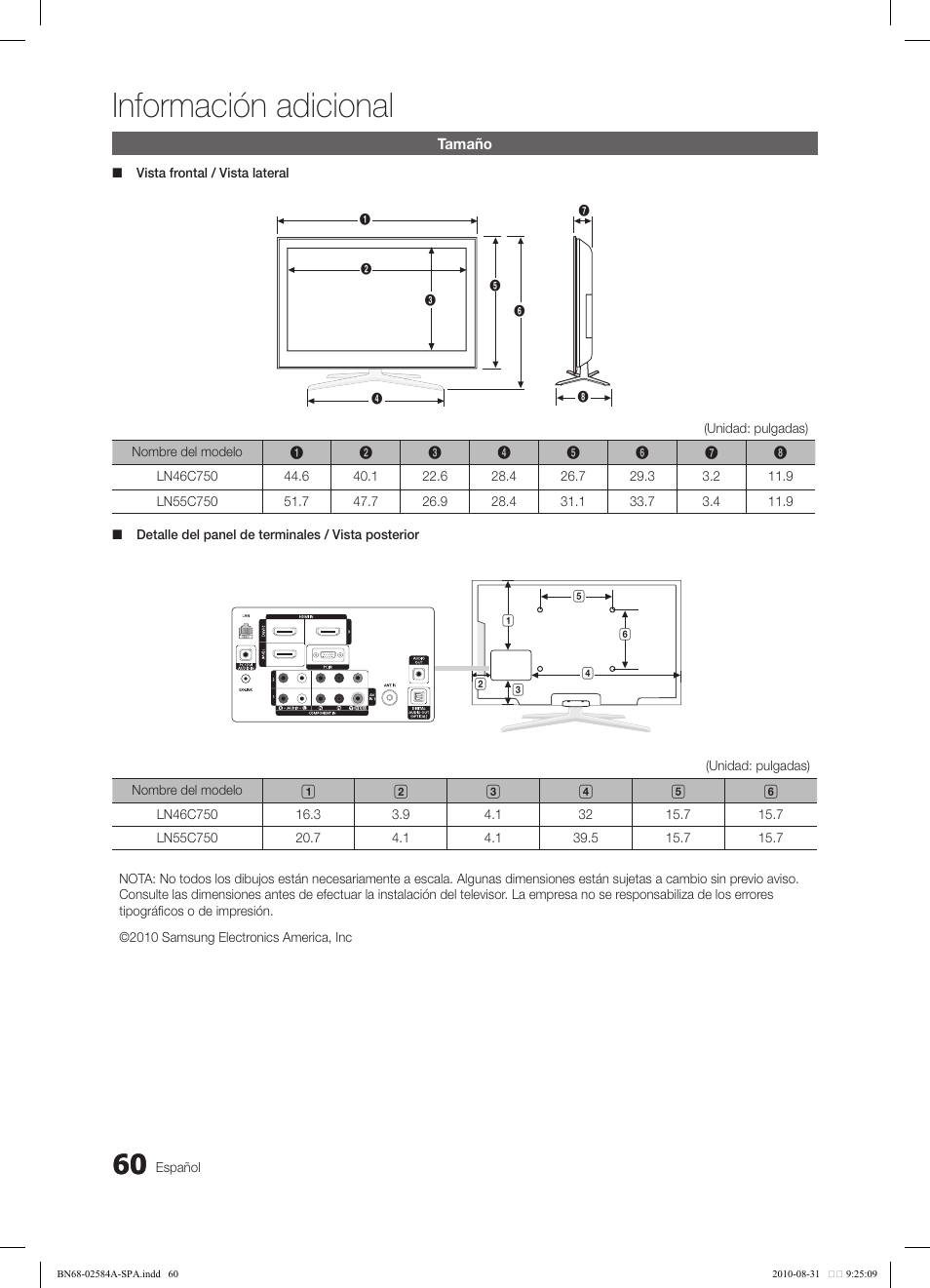 Información adicional | Samsung 750 User Manual | Page 120 / 184