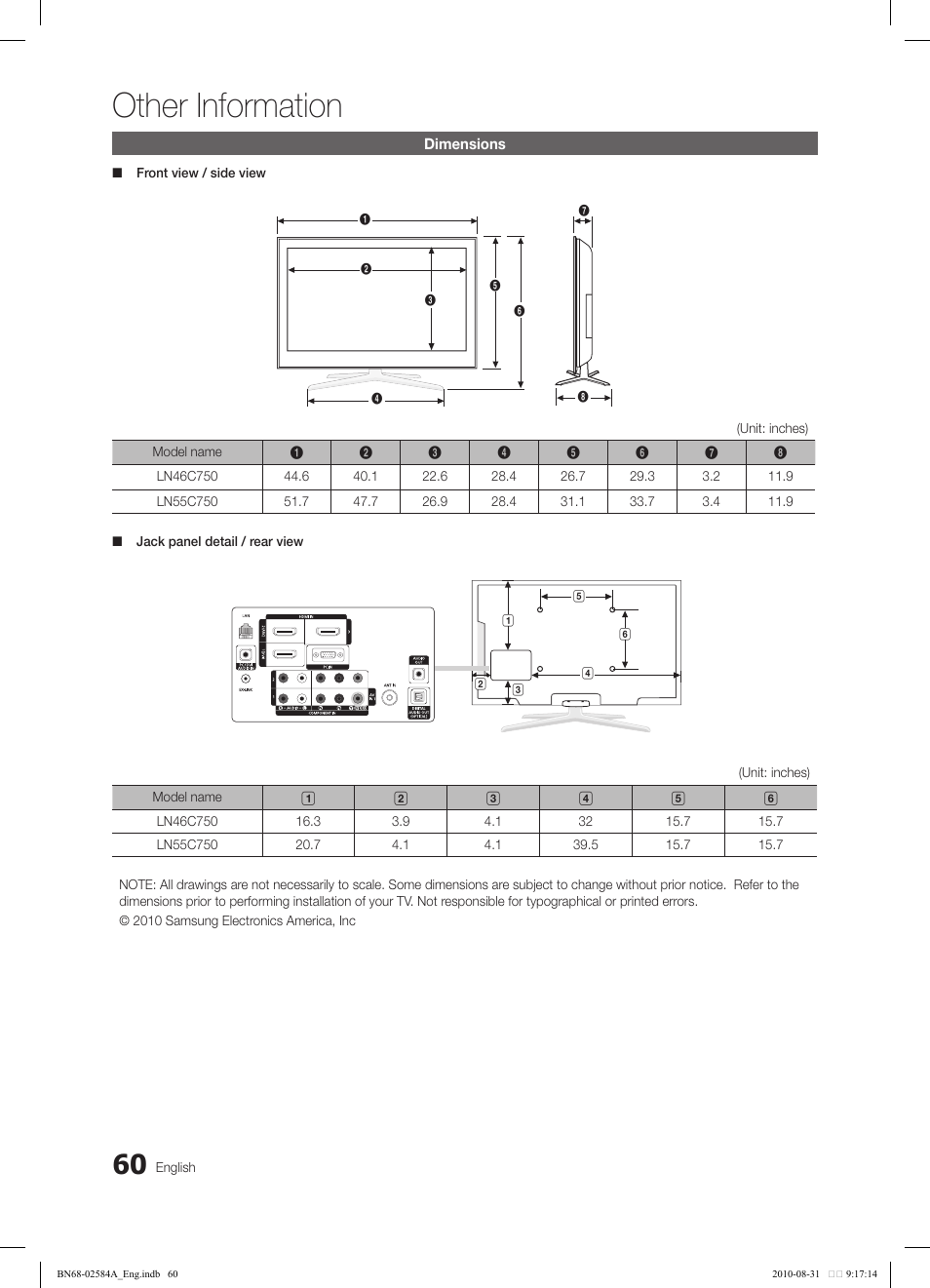 Other information | Samsung 750 User Manual | Page 60 / 184