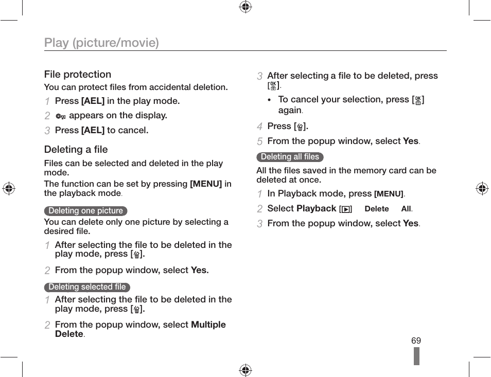Play (picture/movie) | Samsung AD68-04519A User Manual | Page 69 / 100