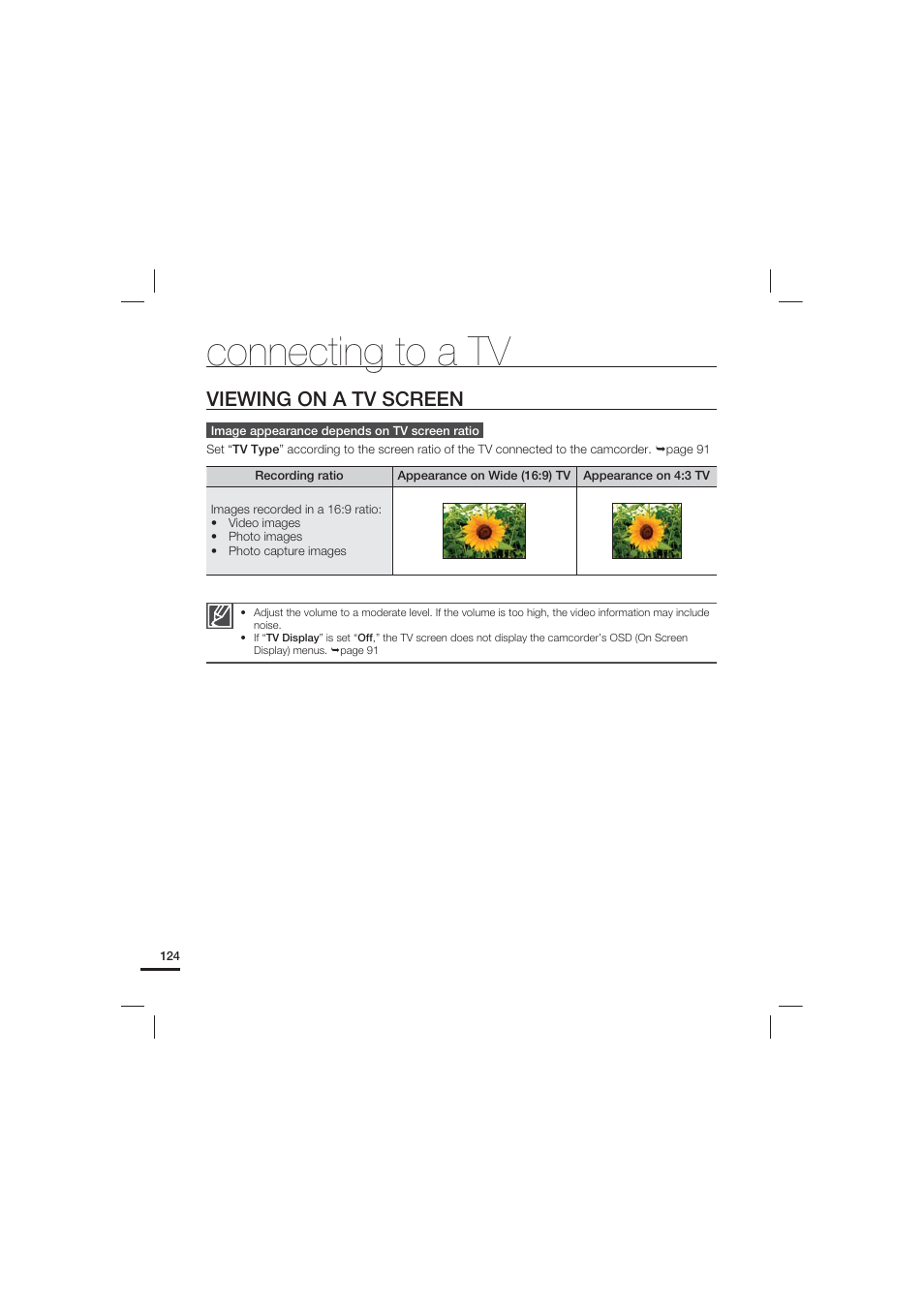 Viewing on a tv screen, Connecting to a tv | Samsung HMX-S10 User Manual | Page 134 / 165