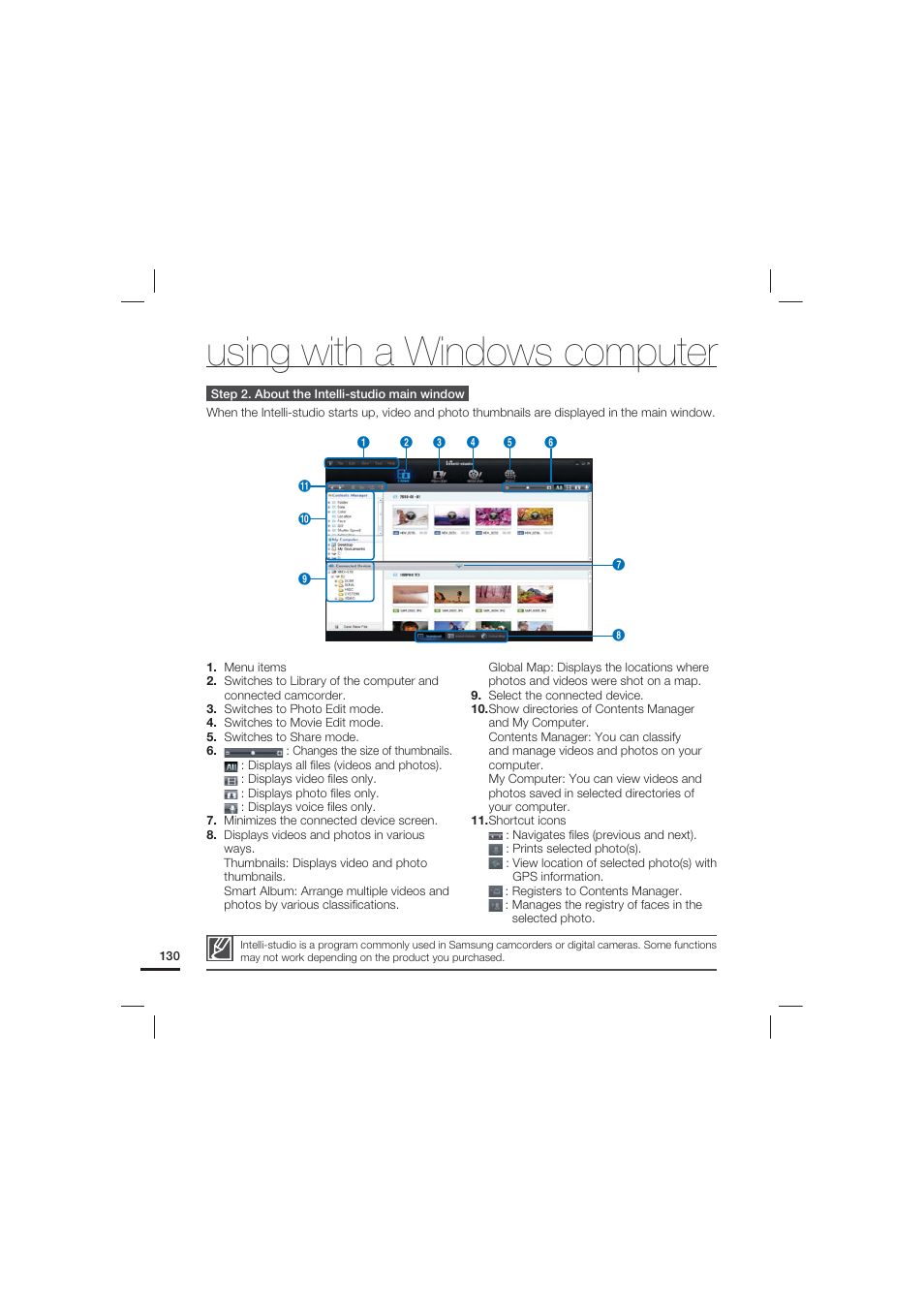 Using with a windows computer | Samsung HMX-S10 User Manual | Page 140 / 165