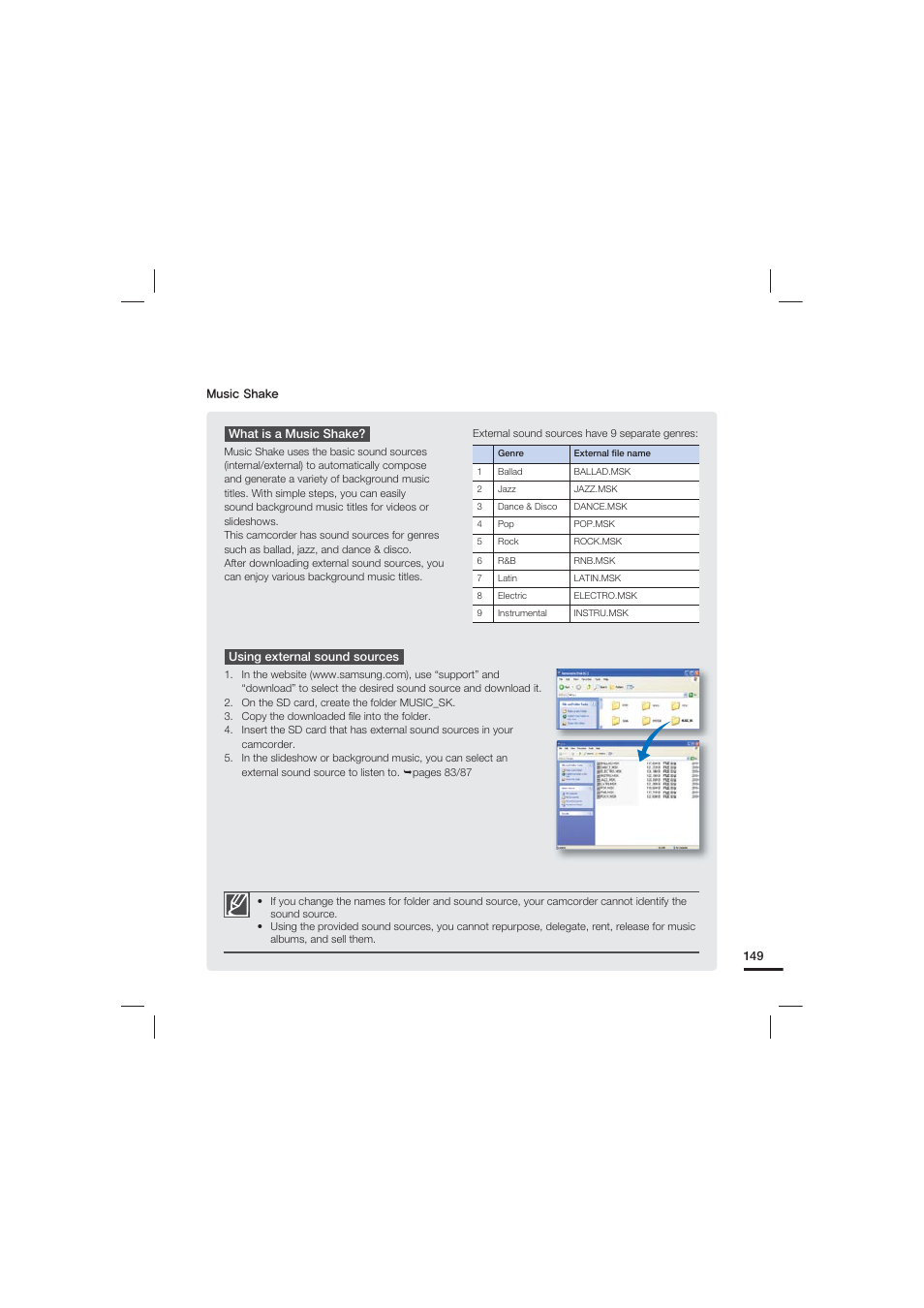 Samsung HMX-S10 User Manual | Page 159 / 165