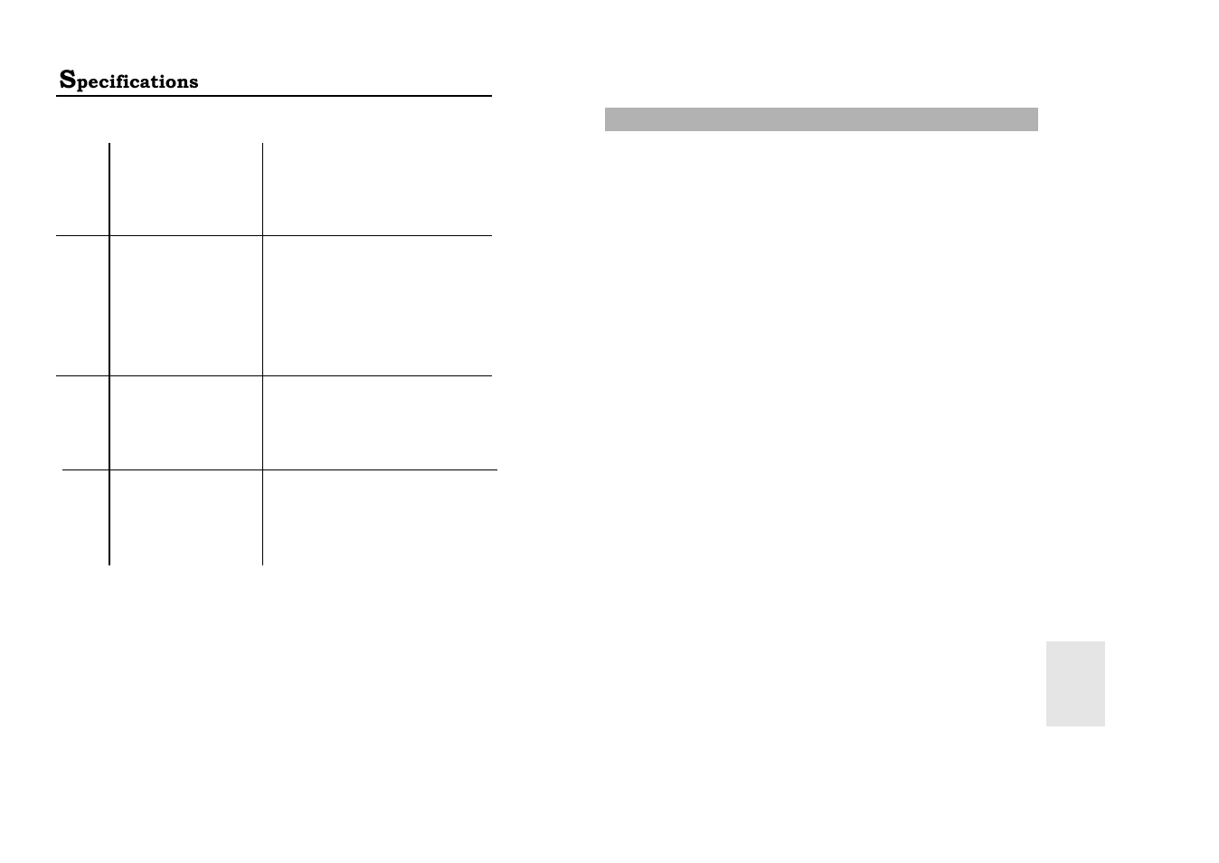 Pecifications, Warranty (for usa users only) | Samsung XAA User Manual | Page 18 / 19