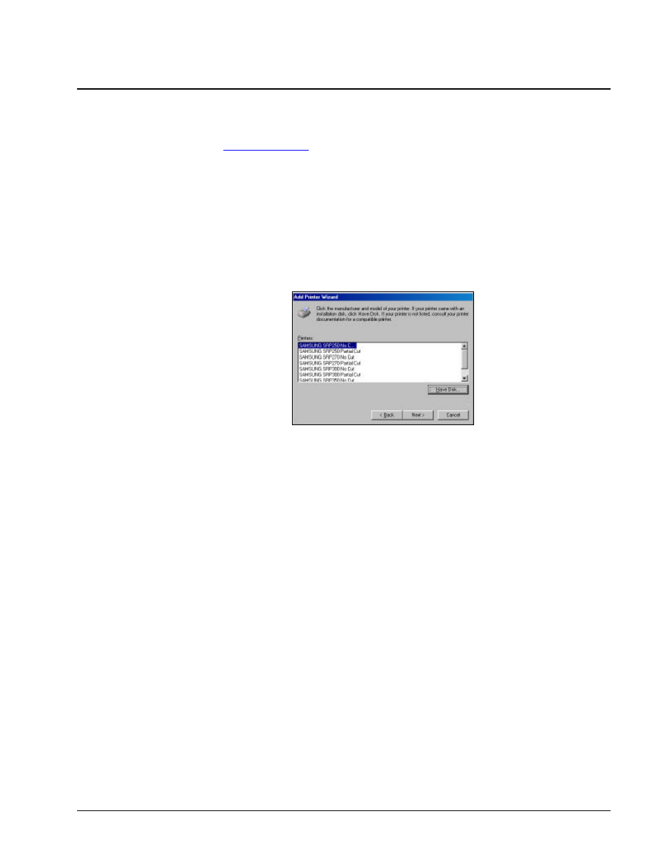 Windows 98 srp-270 driver installation | Samsung DOT MATRIX SRP-270 User Manual | Page 3 / 13