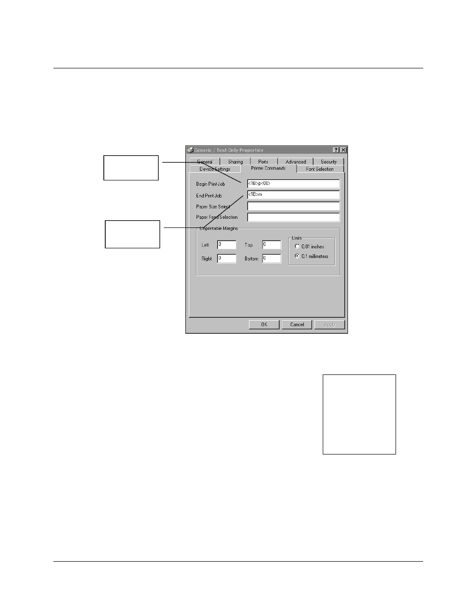 Windows 2000 generic / text driver settings | Samsung DOT MATRIX SRP-270 User Manual | Page 5 / 13