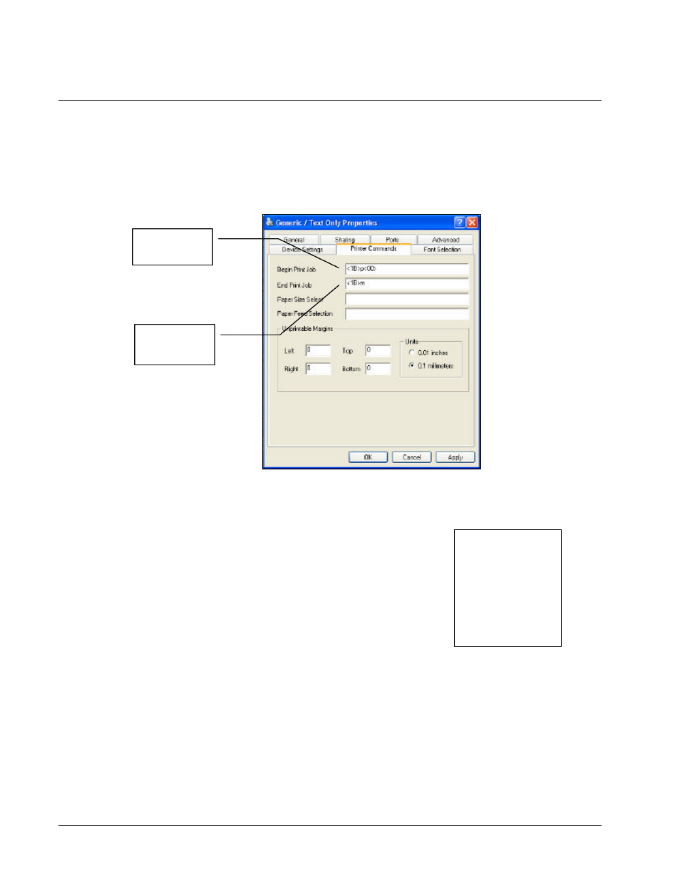 Windows xp generic / text driver settings | Samsung DOT MATRIX SRP-270 User Manual | Page 6 / 13