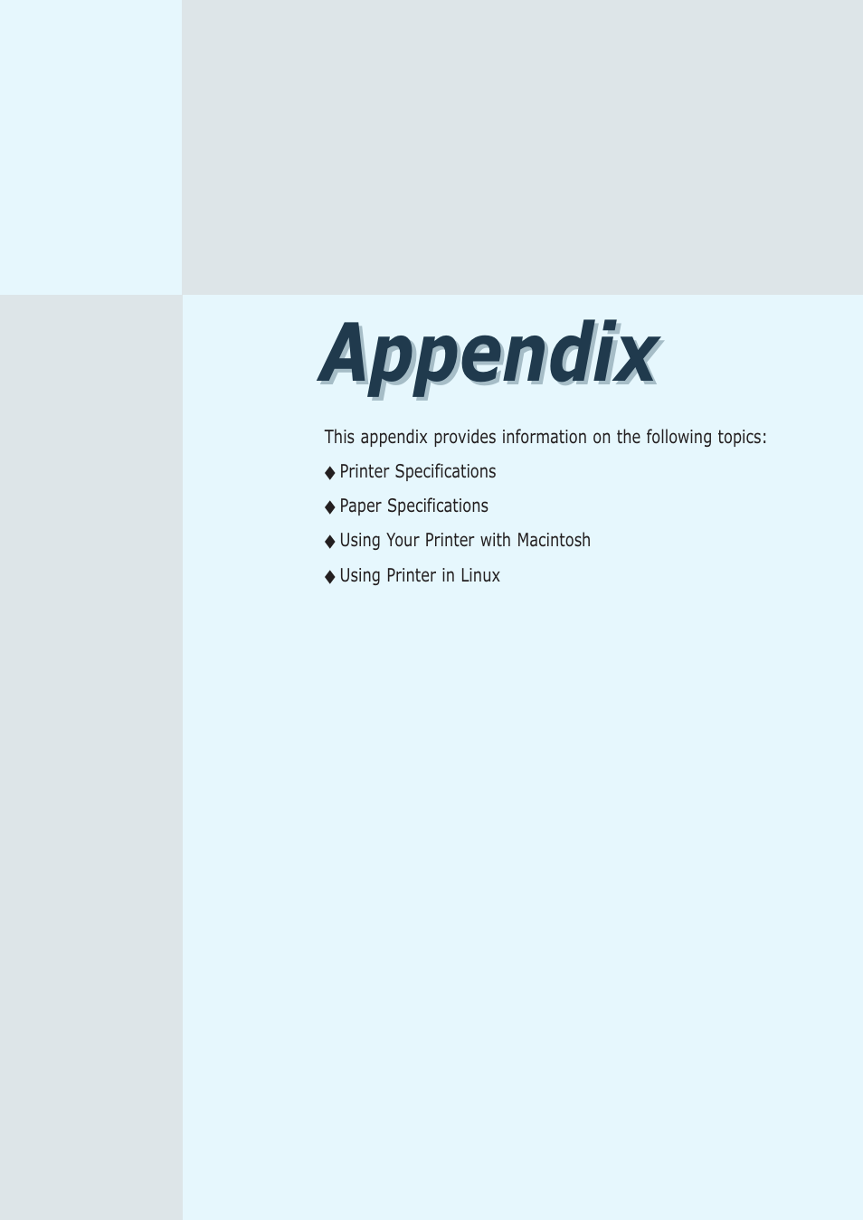 Appendix | Samsung ML-1430 User Manual | Page 111 / 143