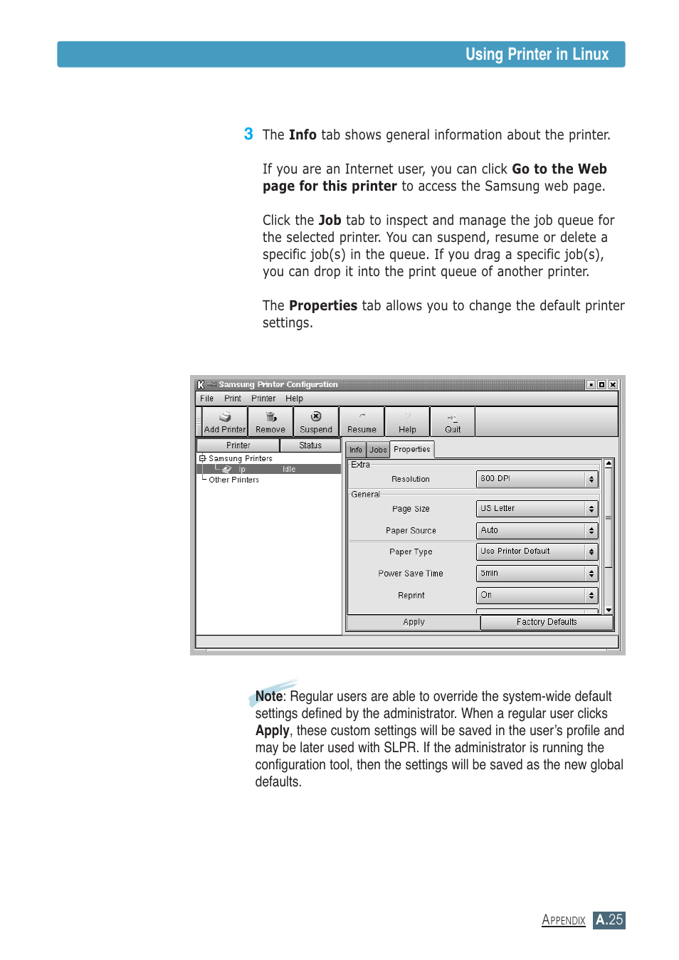 Using printer in linux 3 | Samsung ML-1430 User Manual | Page 136 / 143