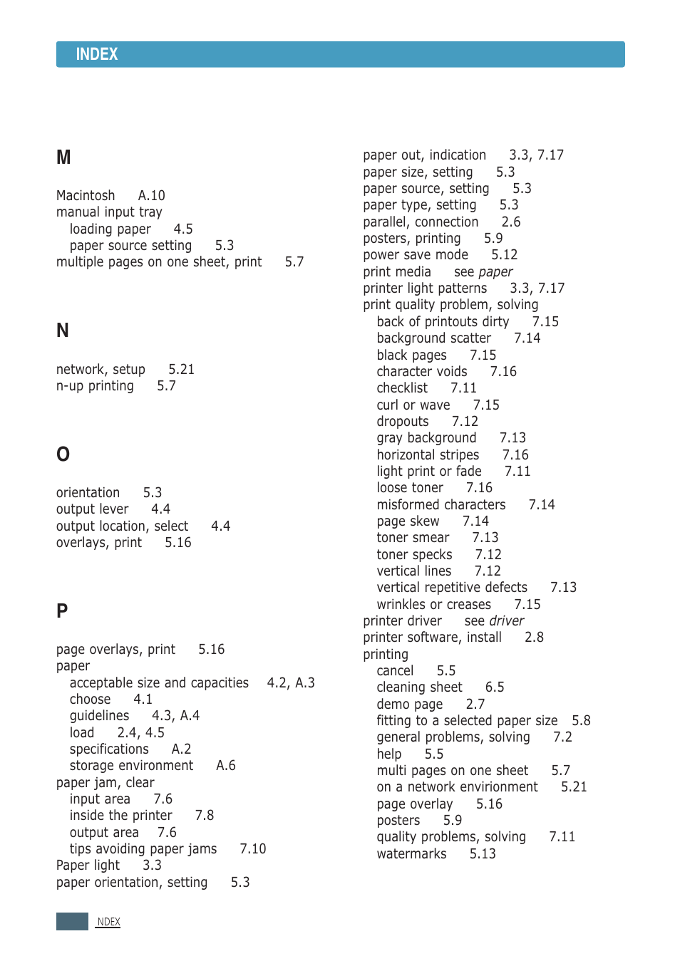 See paper jam | Samsung ML-1430 User Manual | Page 141 / 143