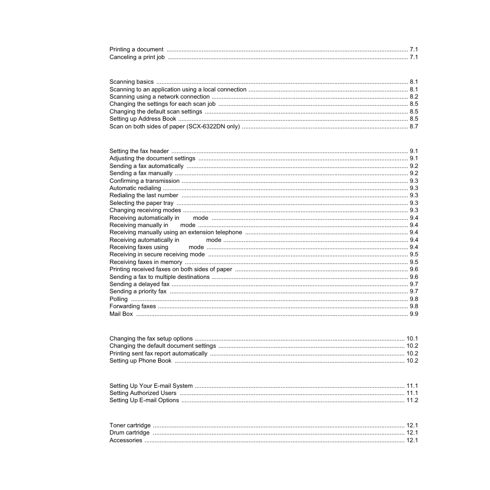 Samsung SCX-6322DN User Manual | Page 6 / 148
