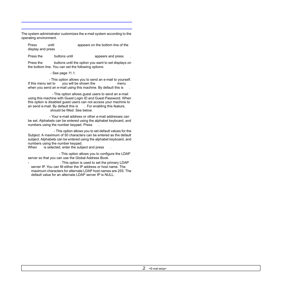 Setting up e-mail options | Samsung SCX-6322DN User Manual | Page 66 / 148