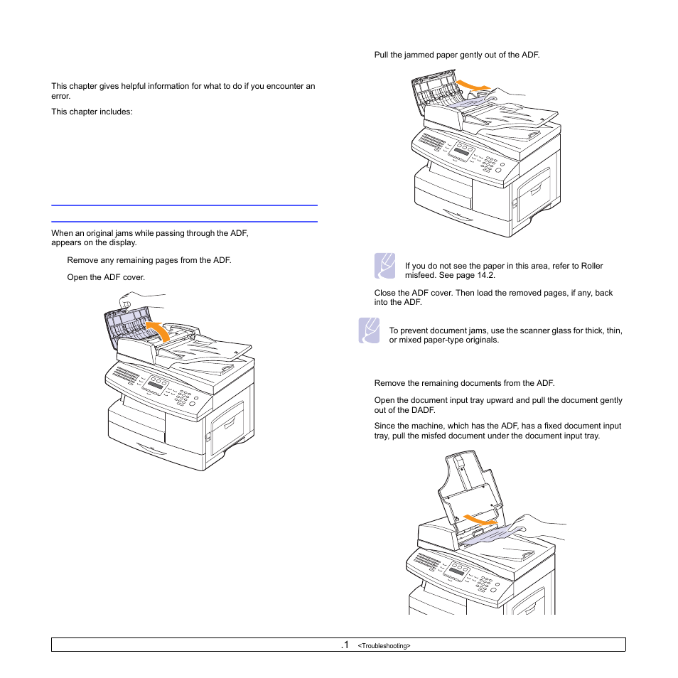 Troubleshooting, Clearing document jams, Exit misfeed | Samsung SCX-6322DN User Manual | Page 79 / 148