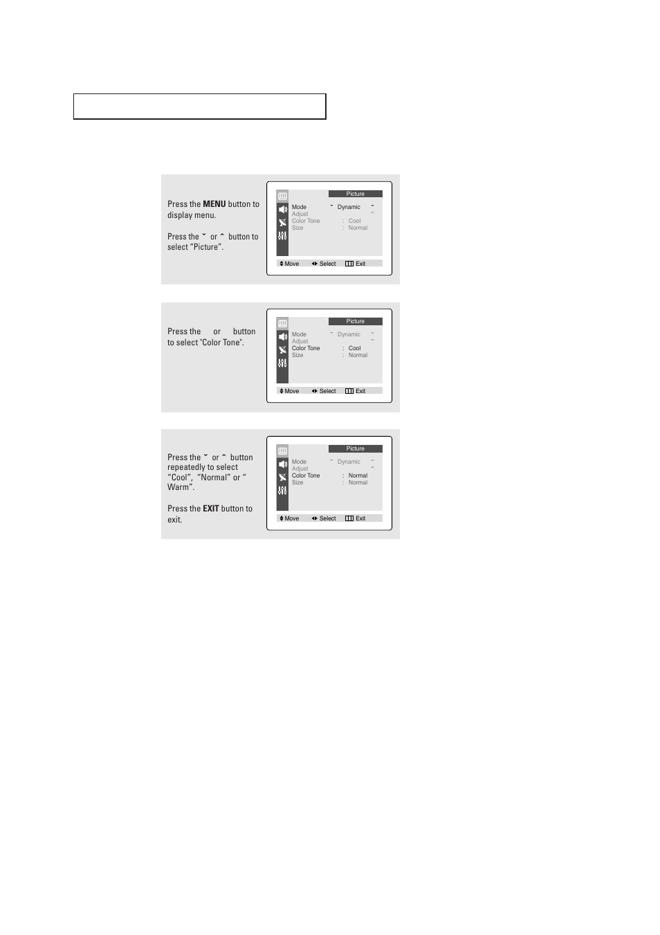 Selecting the color tone | Samsung CL15K5MN User Manual | Page 30 / 40