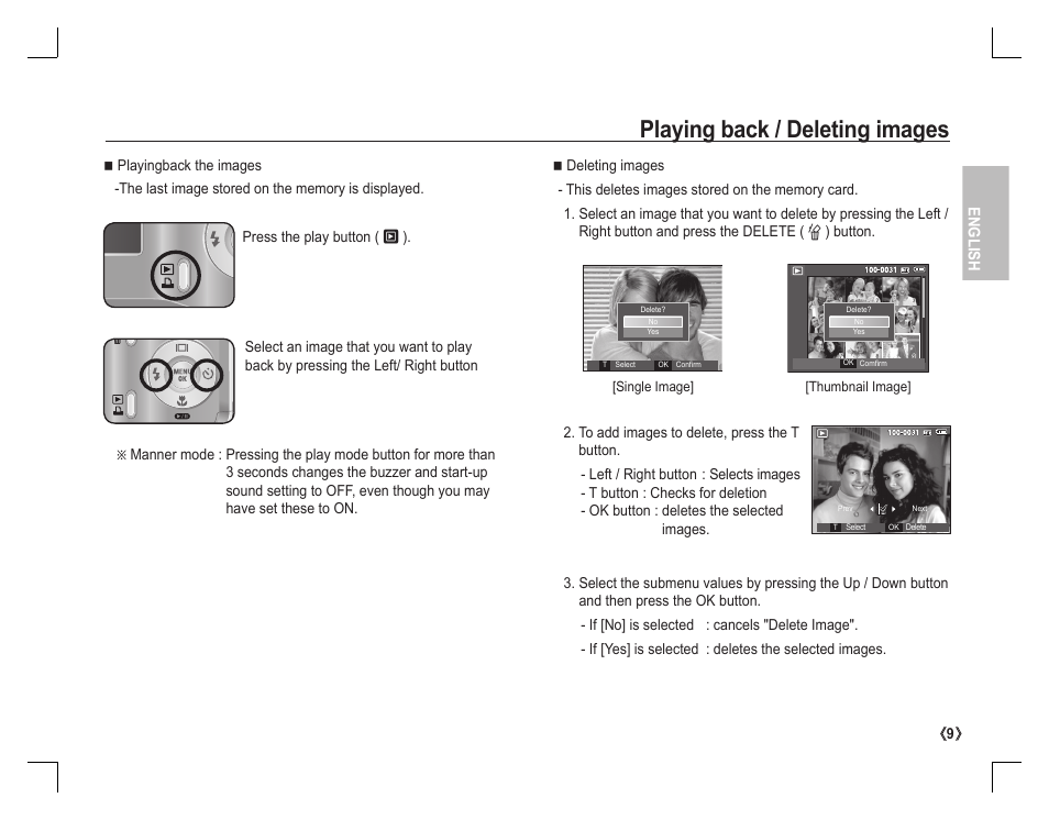 Playing back / deleting images | Samsung D860 User Manual | Page 10 / 98