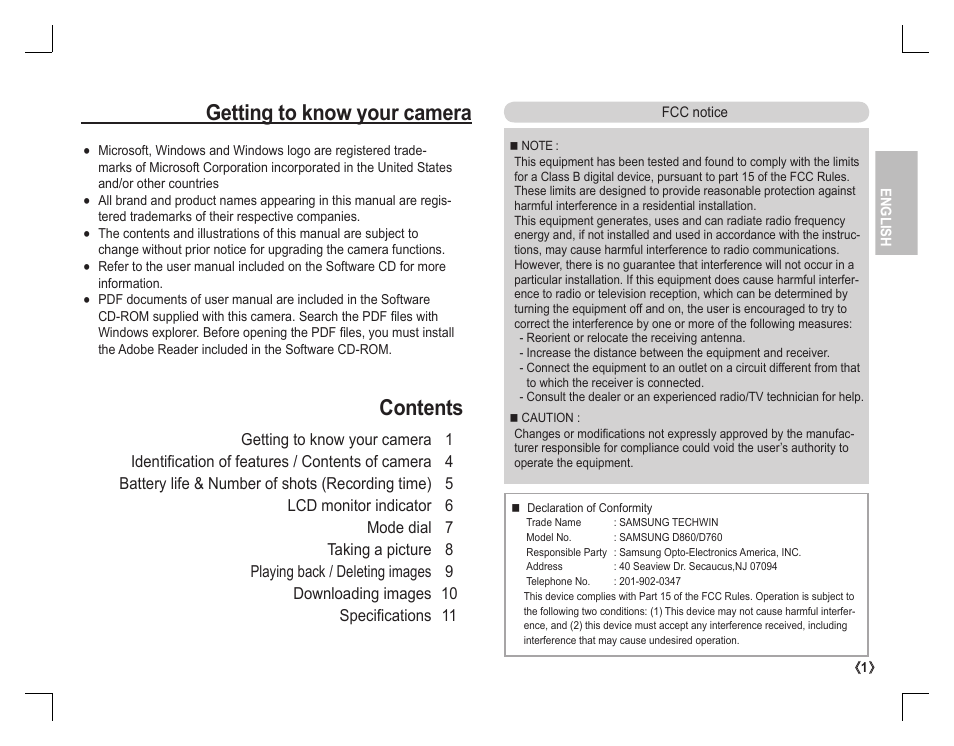 Samsung D860 User Manual | Page 2 / 98