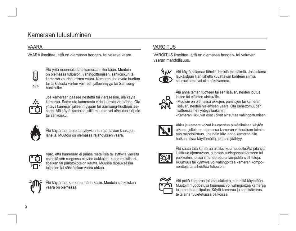 Kameraan tutustuminen | Samsung D860 User Manual | Page 35 / 98