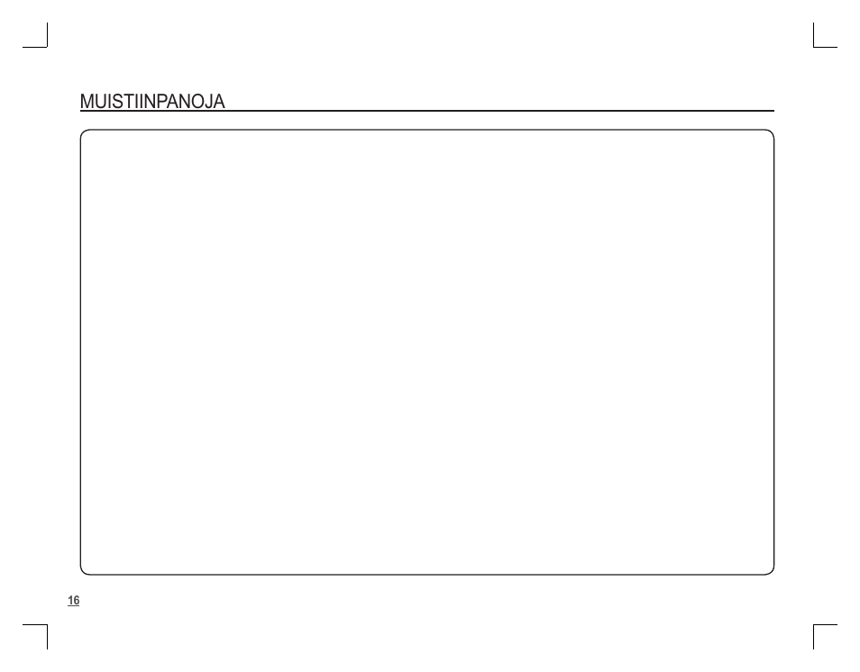 Muistiinpanoja | Samsung D860 User Manual | Page 49 / 98