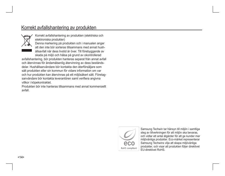 Korrekt avfallshantering av produkten | Samsung D860 User Manual | Page 63 / 98