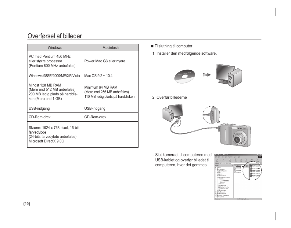 Overførsel af billeder | Samsung D860 User Manual | Page 75 / 98