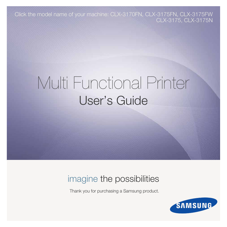 Samsung CLX-3175FN User Manual | 218 pages