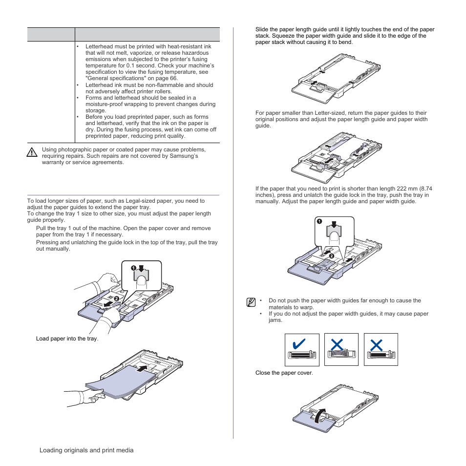 Changing the size of the paper in the paper tray | Samsung CLX-3175FN User Manual | Page 128 / 218