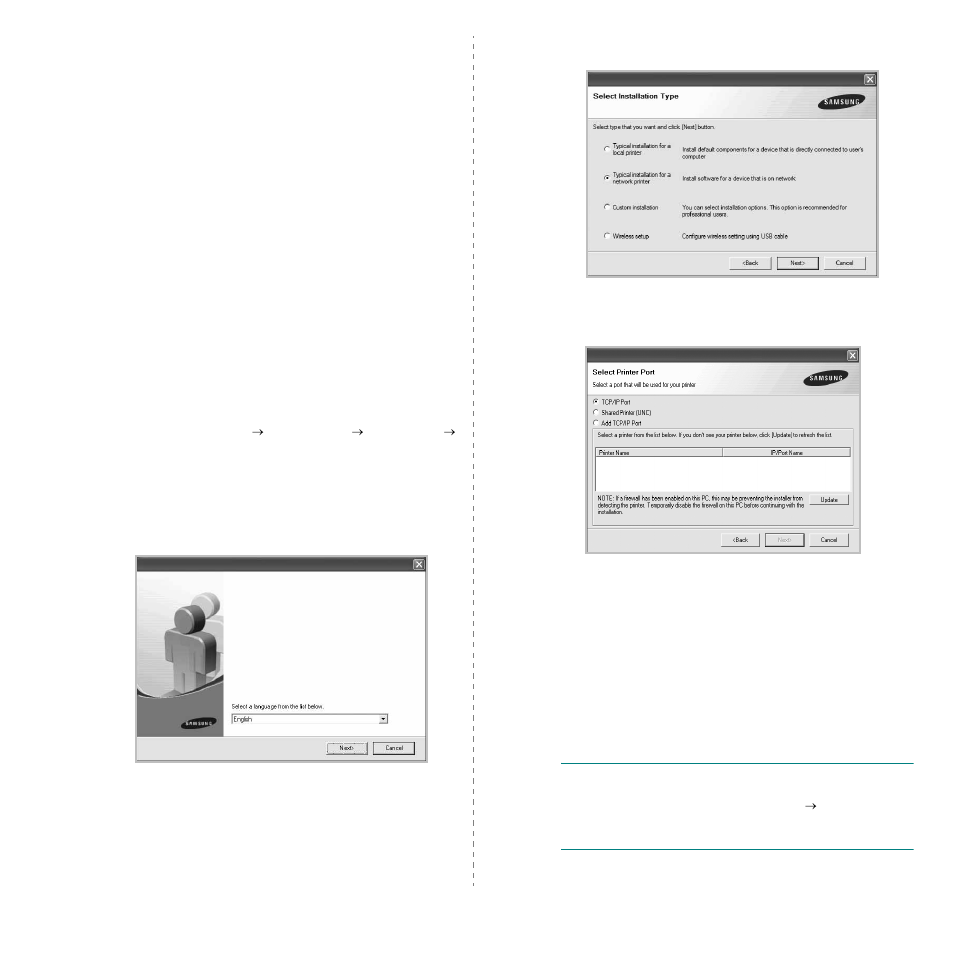 Installing software for network printing | Samsung CLX-3175FN User Manual | Page 181 / 218