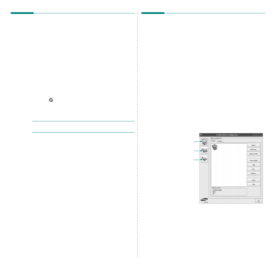 Using setip program, Starting the program, Using the unified driver configurator | Opening the unified driver configurator | Samsung CLX-3175FN User Manual | Page 204 / 218