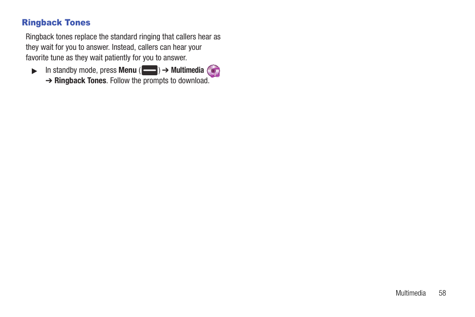 Ringback tones | Samsung DFX-5000 User Manual | Page 61 / 112